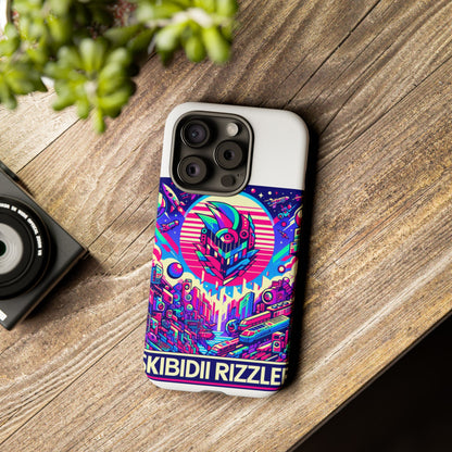 Skibidi Rizzler Protective Phone Case with 3D Wrap Design, Shock Absorbing TPU Silicone, UV Protected, Ideal Gift for Anime and Comic Culture Fans