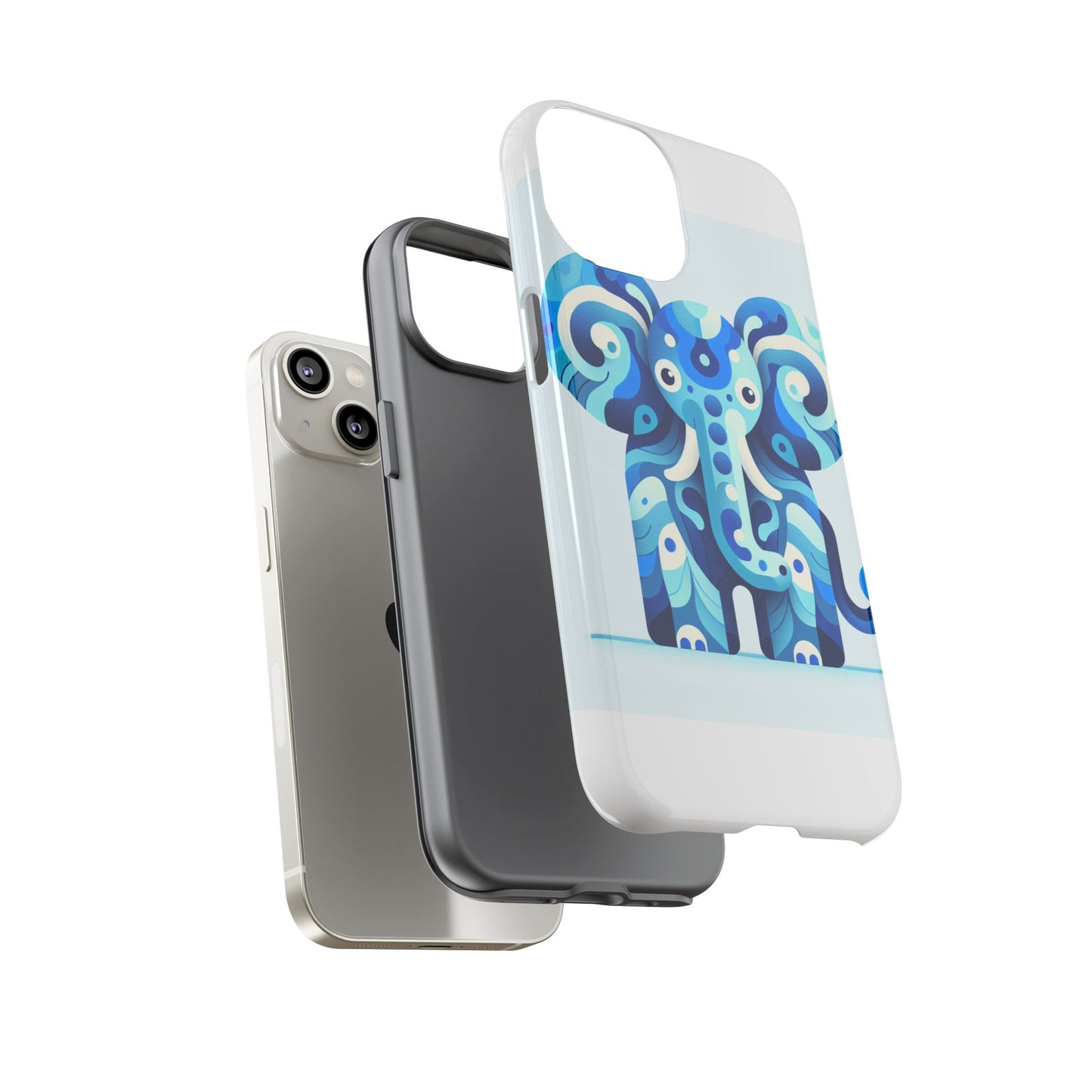 vibrant 3d protective phone case with artistic elephant design for unique expression compatible with iphone 13, 14, 15 & 16 – all models including pro, pro max & plus