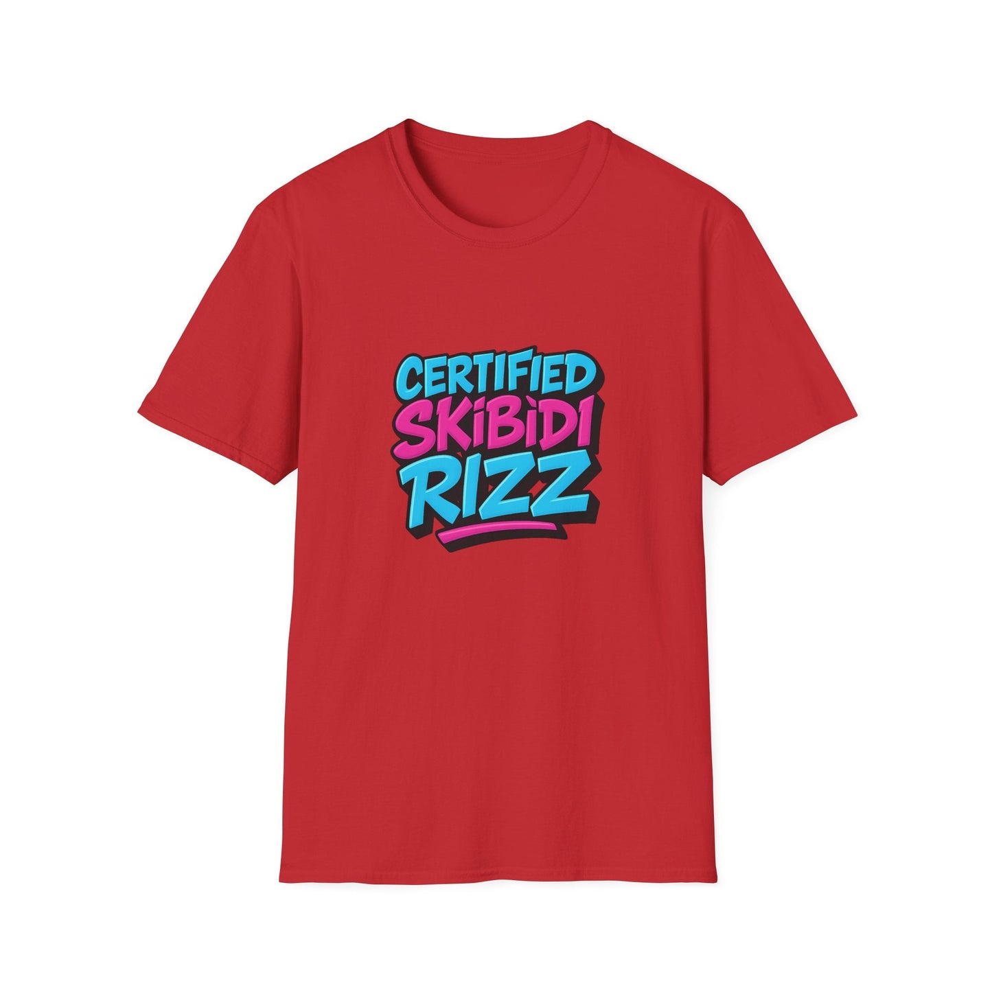 certified skibidi rizz unisex softstyle t-shirt - fun & trendy tee for casual wear, lightweight cotton, perfect for music lovers, great gift for birthdays & festivals, stylish & comfortable