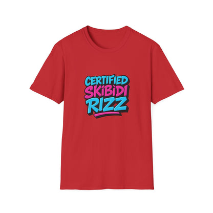 Certified Skibidi Rizz Unisex Softstyle T-Shirt - Fun & Trendy Tee for Casual Wear, Lightweight Cotton, Perfect for Music Lovers, Great Gift for Birthdays & Festivals, Stylish & Comfortable