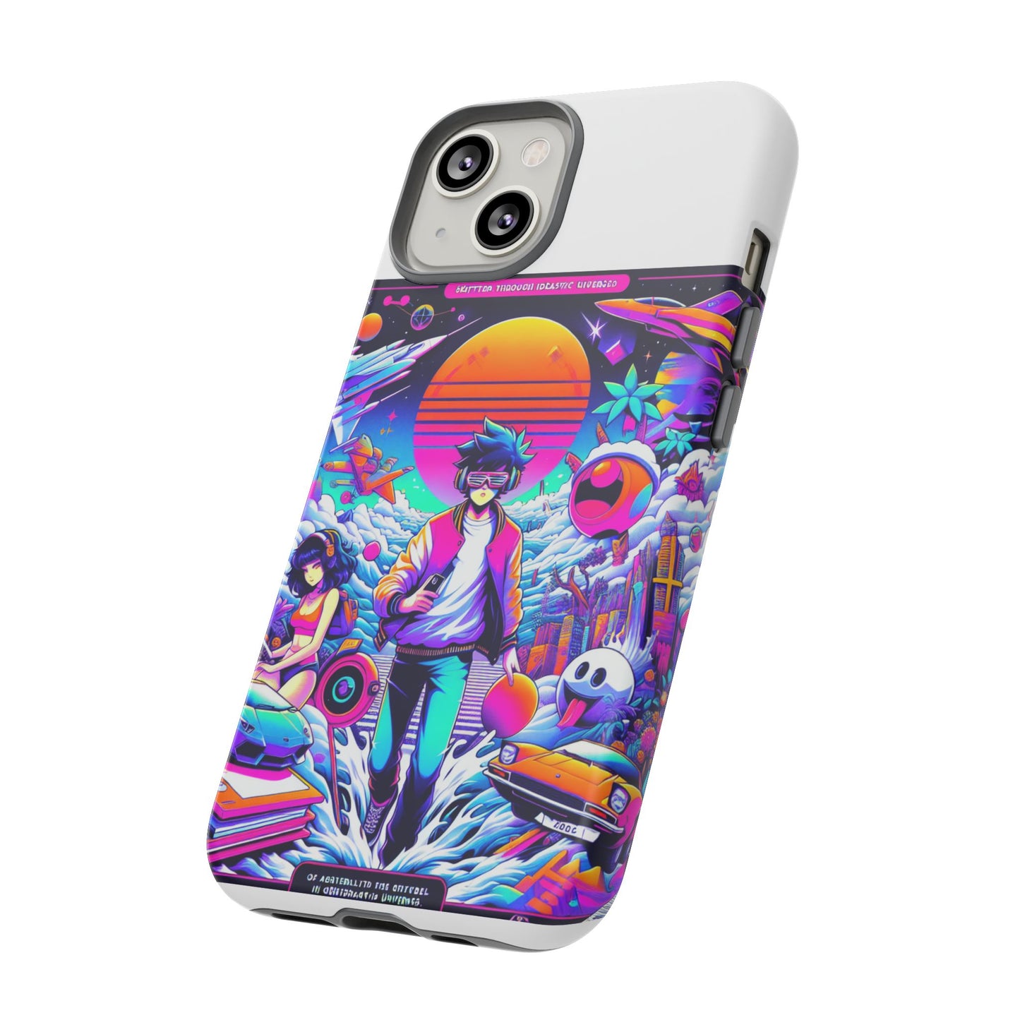 skibidiverse traveller protective phone case with 3d wrap design, durable uv protection, shock absorption for anime and comic culture fans