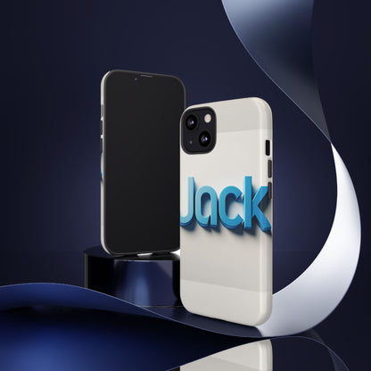 Name Jack Blue Anime Comic Style 3D Wrap Protective Phone Case for Men Women Shock Absorption Durable TPU Cover
