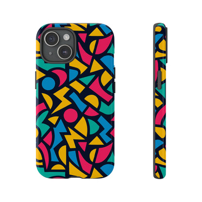 Vibrant Retro Aesthetic Phone Case – Stylish Protection in Multicolour Design – Compatible with iPhone 13, 14, 15 & 16 – All Models Including Pro, Pro Max & Plus