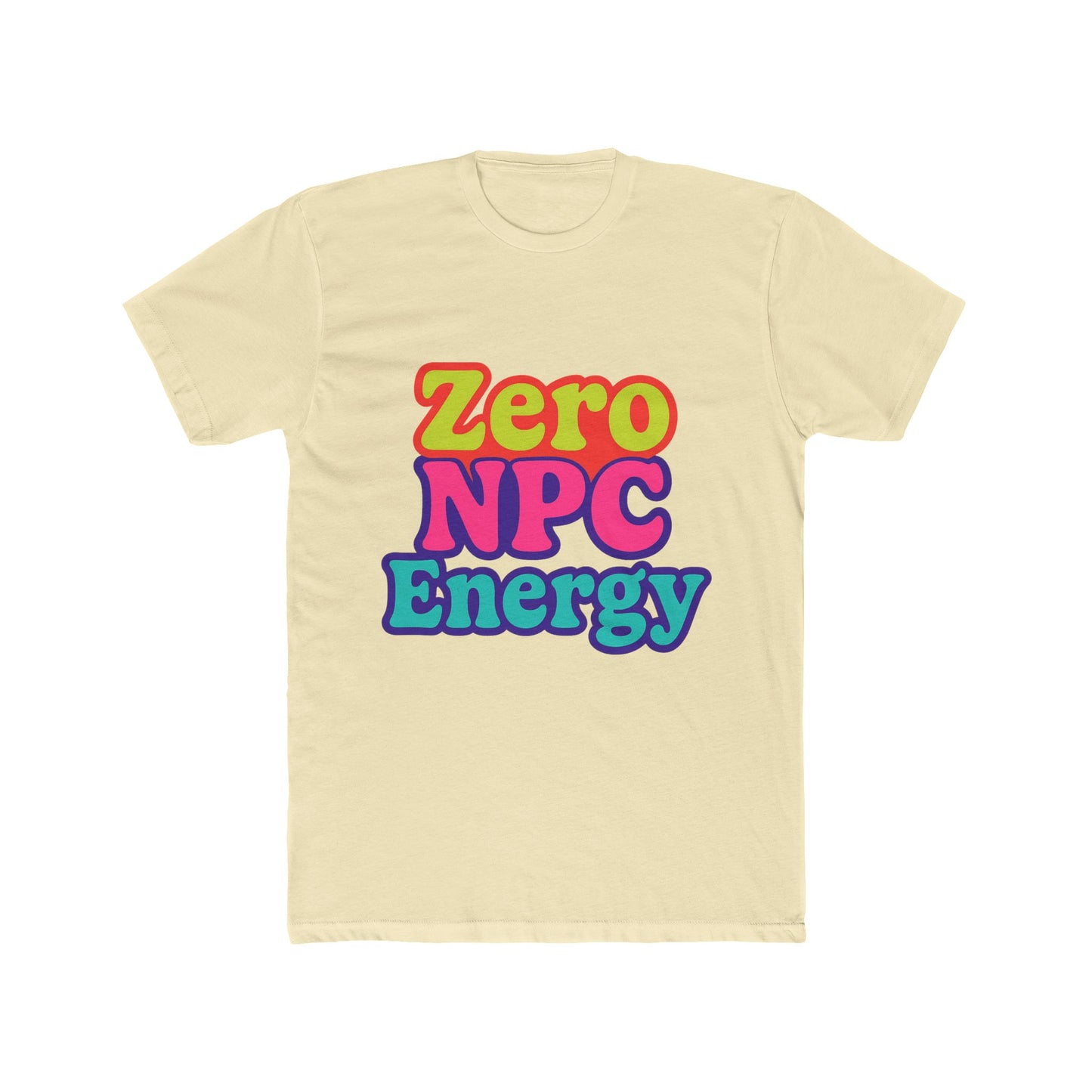 zero npc energy unisex t-shirt - multicolor 1 - ideal for gamers and video game enthusiasts
