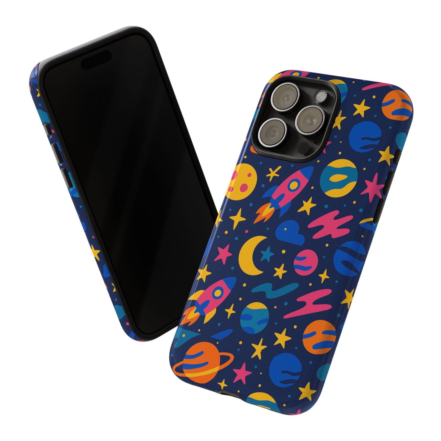 vibrant 3d space theme protective phone case for trendsetters and creatives stylish protection compatible with iphone 13, 14, 15 & 16 – all models including pro, pro max & plus