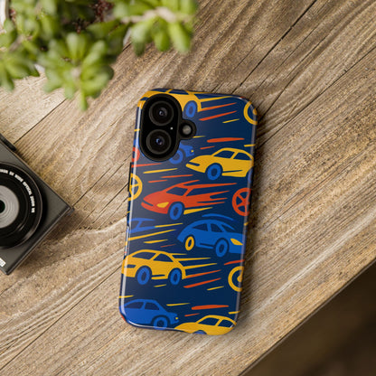 Vibrant 3D Car Design Protective Phone Case for Smartphones Stylish Accessory for Expressive Individuals Compatible with iPhone 13, 14, 15 & 16 – all models including Pro, Pro Max & Plus