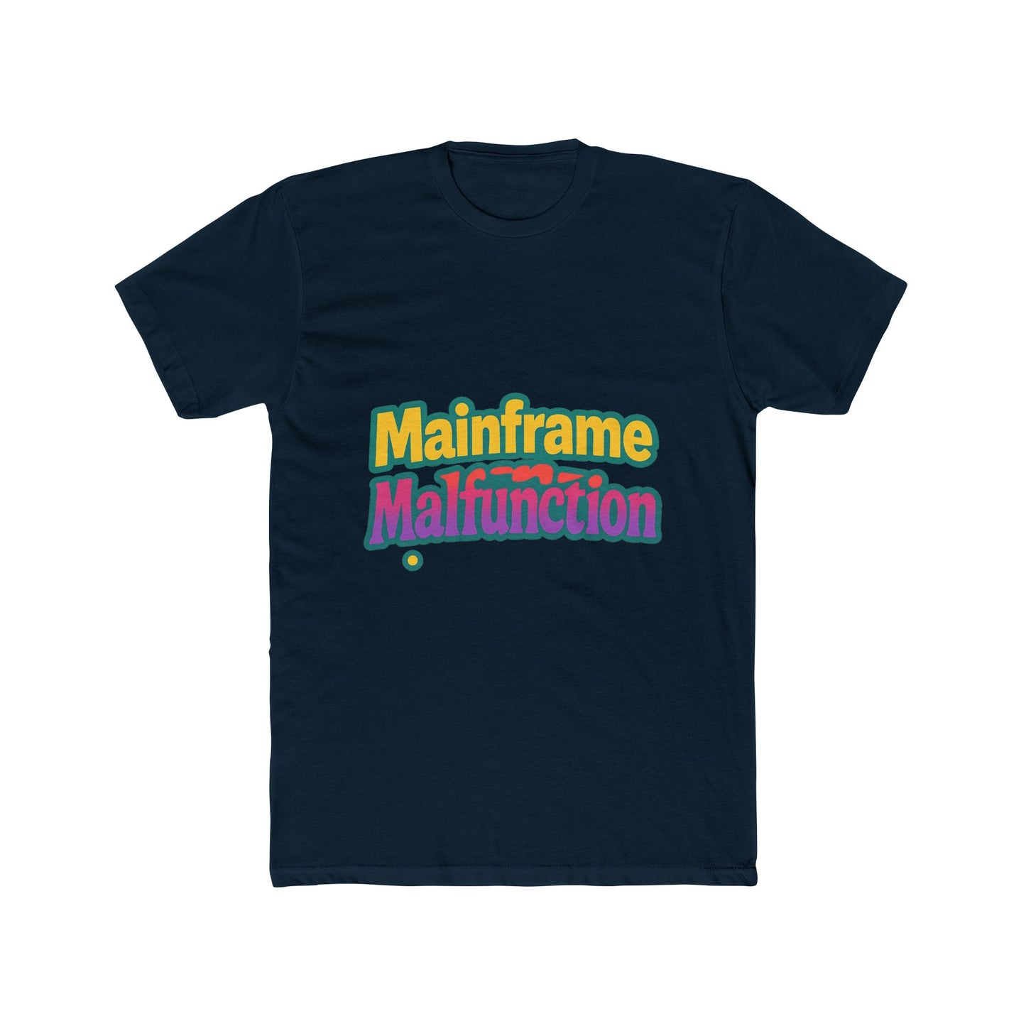 mainframe malfunction unisex t-shirt - multicolor sci-fi graphic tee - comfortable cotton blend top