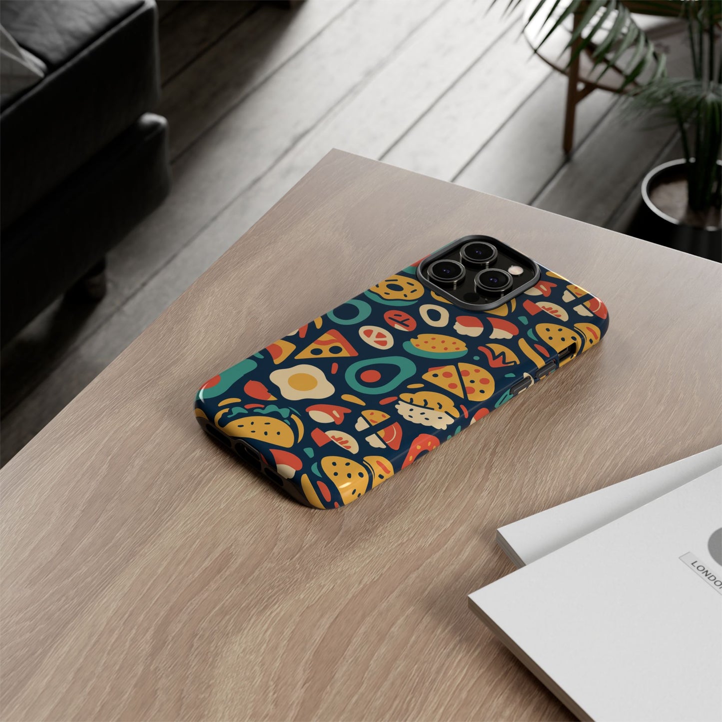 vibrant food-themed protective phone case with 3d design for stylish protection compatible with iphone 13, 14, 15 & 16 – all models including pro, pro max & plus