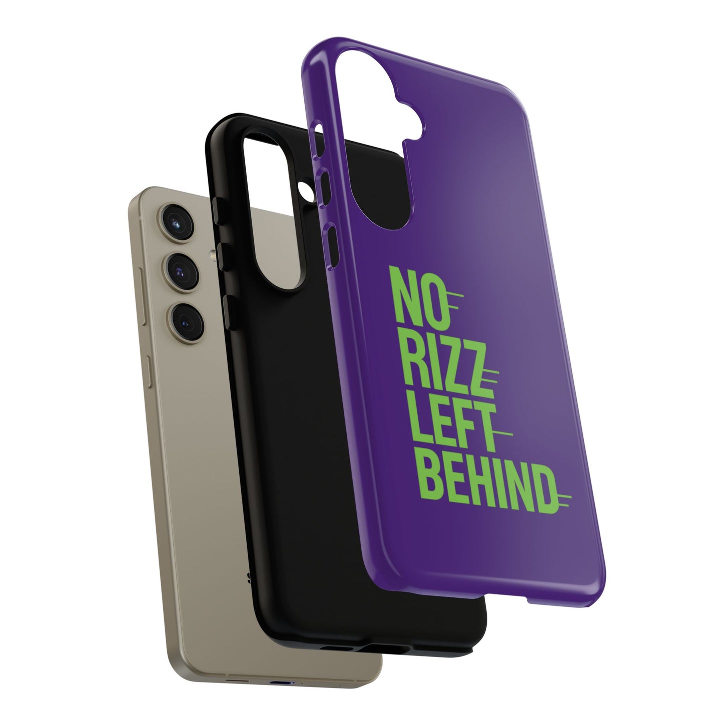tough phone case - no rizz left behind - durable, stylish protection for active lifestyles - impact-resistant, dual layer, shock-absorbing tpu - perfect gift for tech lovers