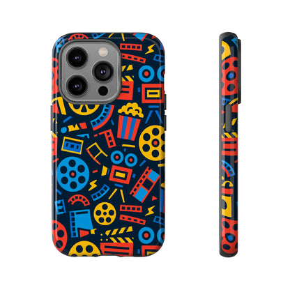 Vibrant 3D Film Reel Protective Phone Case for Unique Style and Robust Protection Compatible with iPhone 13, 14, 15 & 16 – all models including Pro, Pro Max & Plus