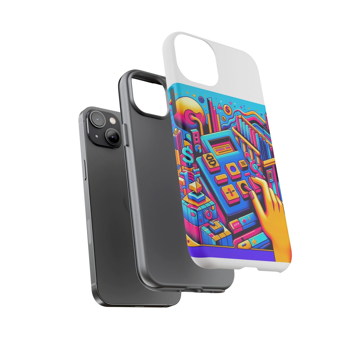 fantum finance dept protective phone case, 3d wrap design, durable silicone liner, uv protected, ideal gift for tech enthusiasts and anime lovers