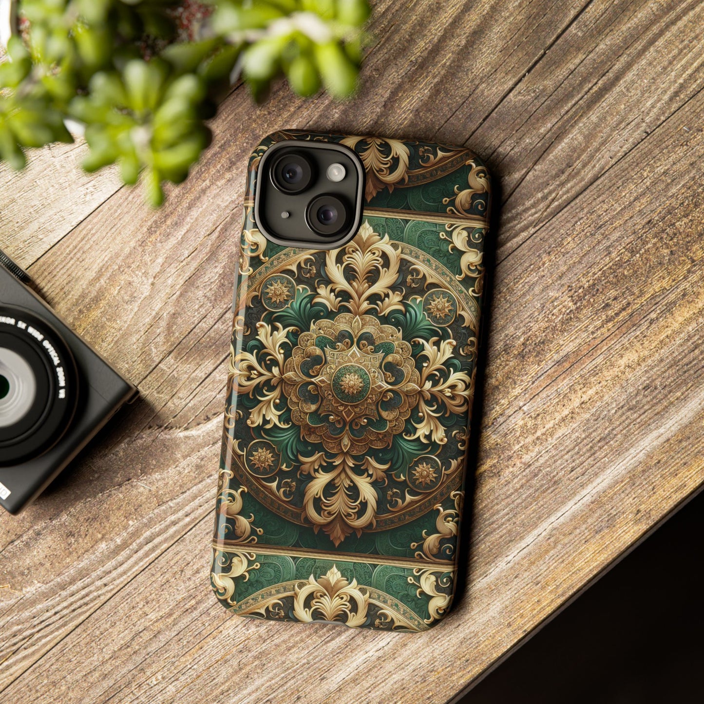 pattern image 2 vibrant comic style phone case for men and women with ornate baroque design compatible with iphone 13, 14, 15 & 16 – all models including pro, pro max & plus