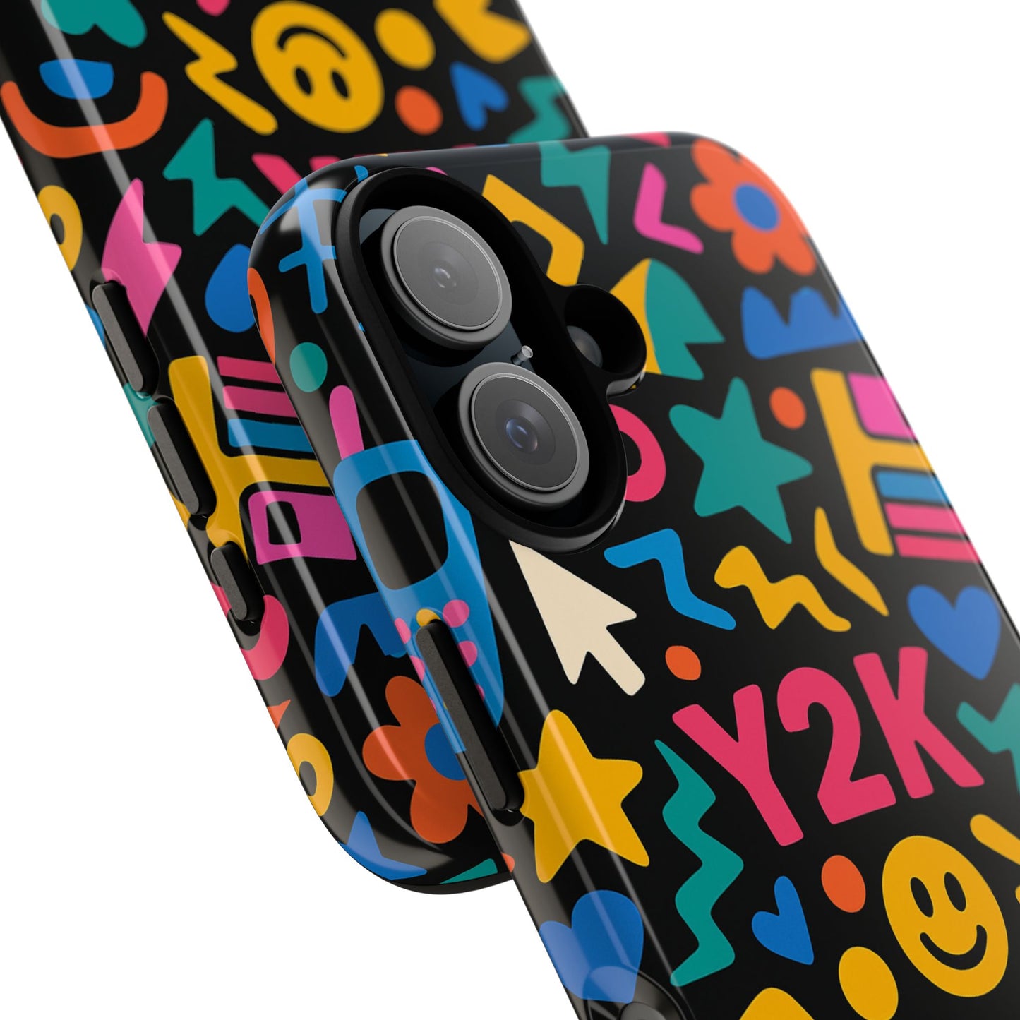vibrant y2k design 3d wrap protective phone case for unique style and fashion accessory compatible with iphone 13, 14, 15 & 16 – all models including pro, pro max & plus