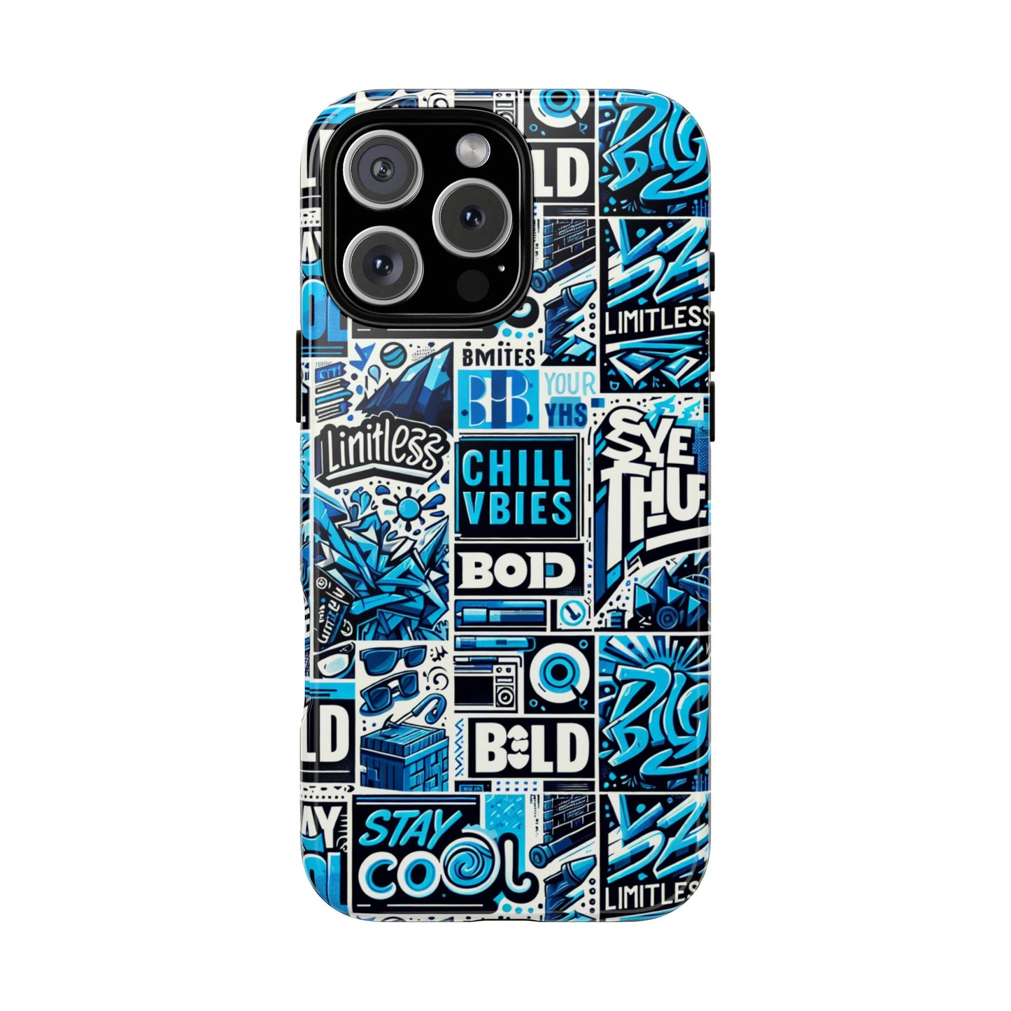 blue pattern image 9 phone case for smartphone protection with 3d wrap design and shock absorption in glossy or matte finish