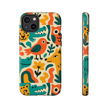Vibrant Animal Print Protective Phone Case with 3D Wrap Design for Unique Style and Expression Compatible with iPhone 13, 14, 15 & 16 – all models including Pro, Pro Max & Plus