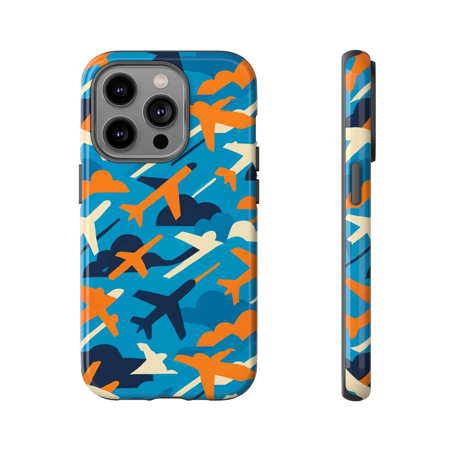 vibrant aviation-themed protective phone case with 3d wrap design – stylish accessory for self-expression – compatible with iphone 13, 14, 15 & 16 – all models including pro, pro max & plus