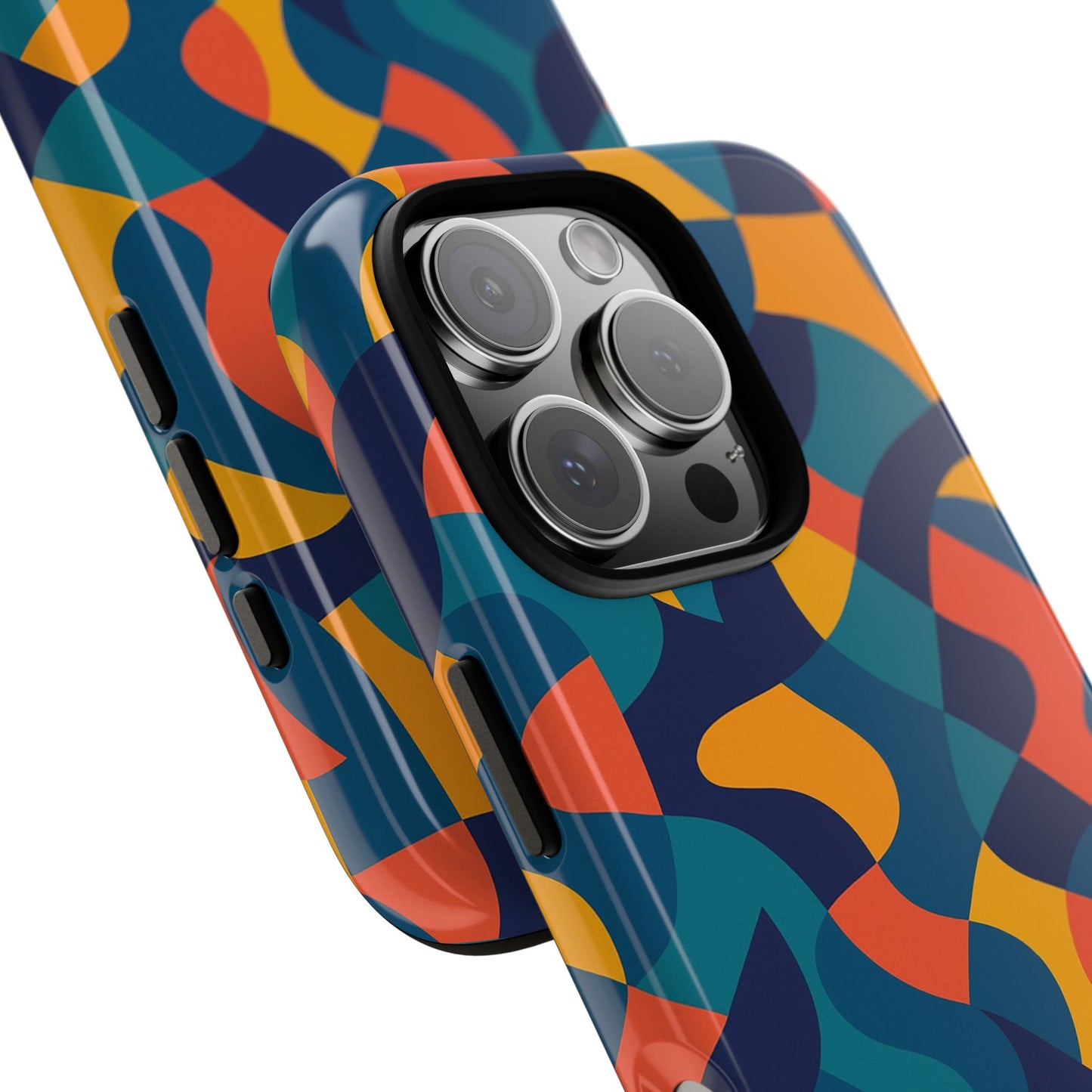 vibrant multicolour abstract phone case for stylish protection compatible with iphone 13, 14, 15 & 16 – all models including pro, pro max & plus