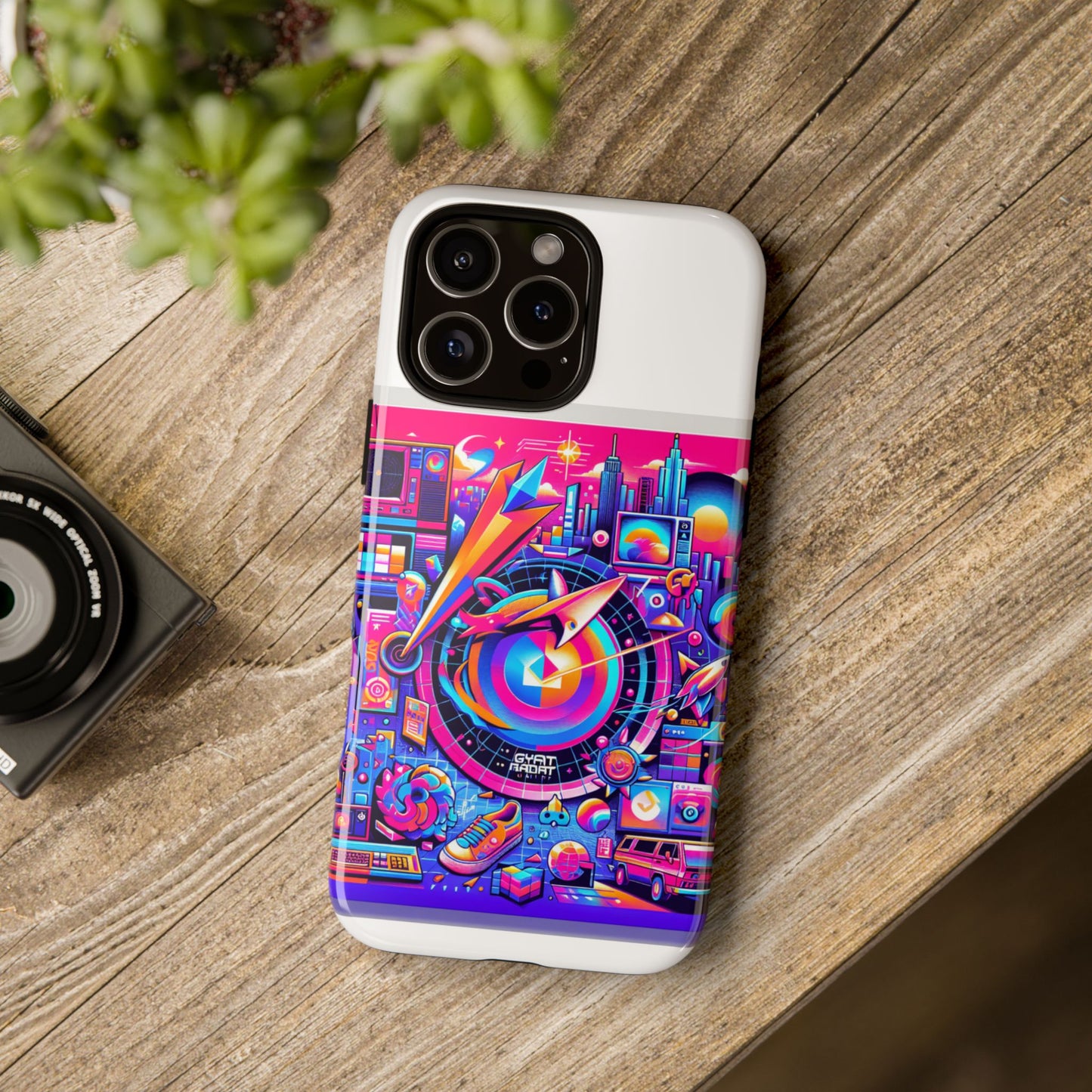 gyatt radar online 3d wrap protective phone case for smartphones, retro anime design, durable shock absorption, uv protected, glossy or matte finish