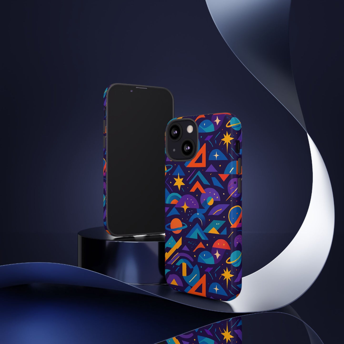 vibrant geometric 3d wrap protective phone case for unique accessories lovers compatible with iphone 13, 14, 15 & 16 – all models including pro, pro max & plus