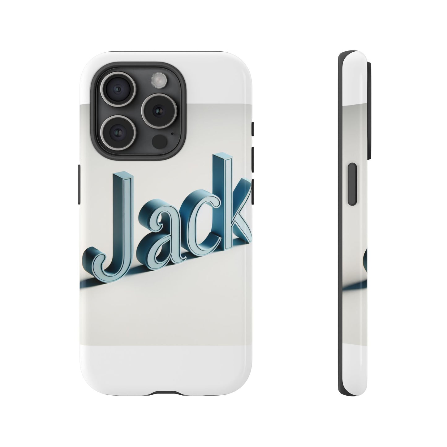 vibrant 3d text protective phone case in blue for unique self-expression – stylish protection compatible with iphone 13, 14, 15 & 16 – all models including pro, pro max & plus