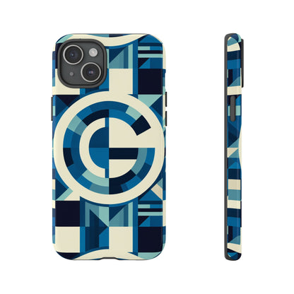 Letter Blue Alphabet G Phone Case with 3D Wrap and Shock Absorption for Kids and Teens Stylish Protective Cover for Smartphones