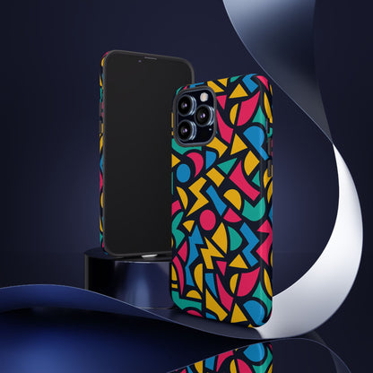 Vibrant Retro Aesthetic Phone Case – Stylish Protection in Multicolour Design – Compatible with iPhone 13, 14, 15 & 16 – All Models Including Pro, Pro Max & Plus
