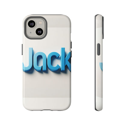 Name Jack Blue Anime Comic Style 3D Wrap Protective Phone Case for Men Women Shock Absorption Durable TPU Cover