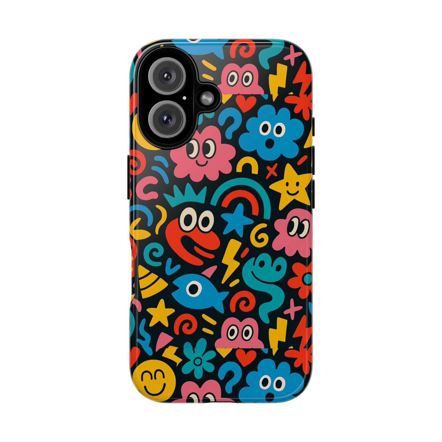 vibrant cartoon protective phone case with 3d wrap design for creative expression – compatible with iphone 13, 14, 15 & 16 – all models including pro, pro max & plus