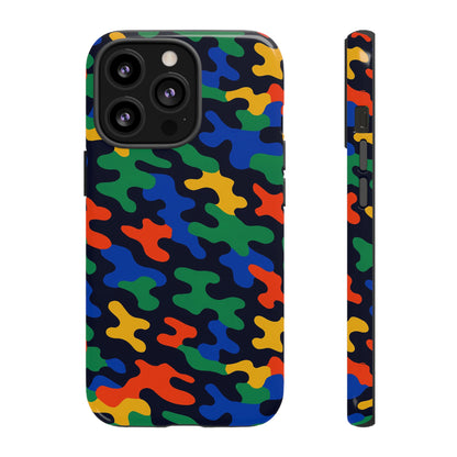 Multicolour Camouflage Protective Phone Case with 3D Wrap Design for Stylish Smartphone Protection Compatible with iPhone 13, 14, 15 & 16 – All Models Including Pro, Pro Max & Plus