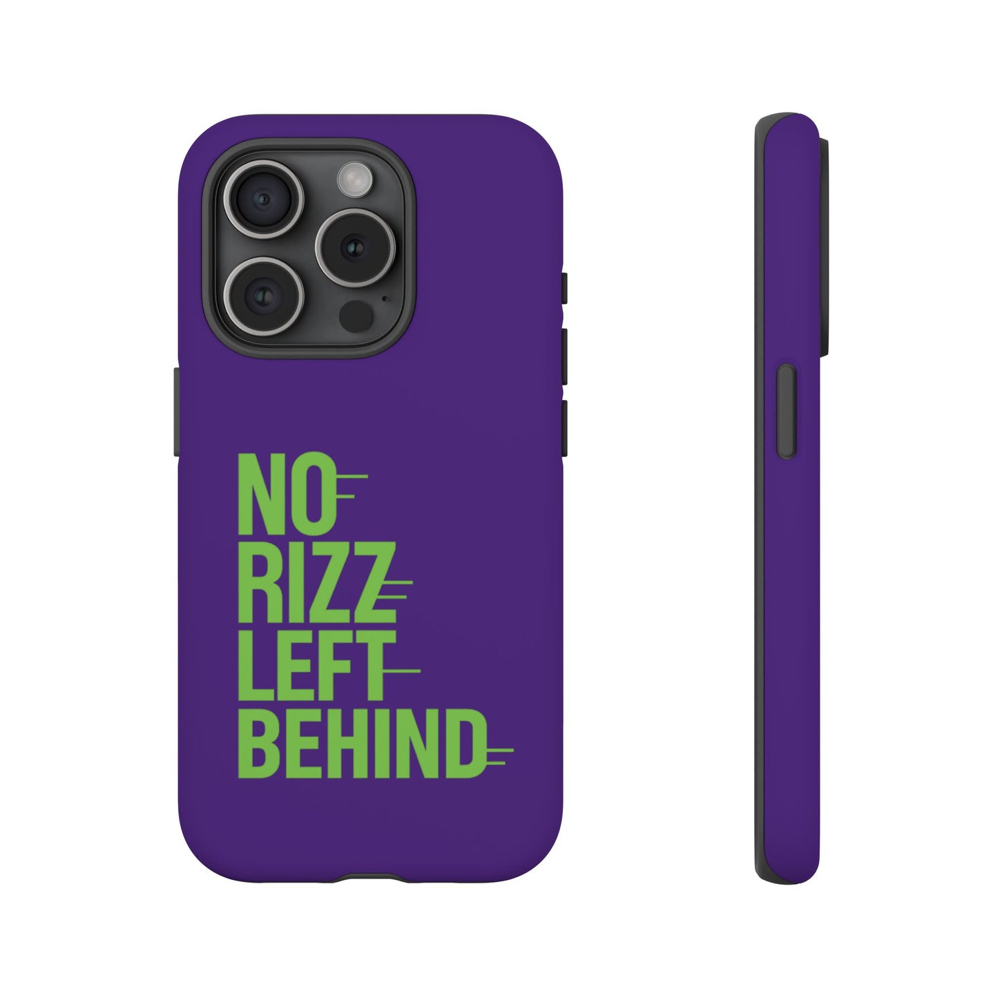tough phone case - no rizz left behind - durable, stylish protection for active lifestyles - impact-resistant, dual layer, shock-absorbing tpu - perfect gift for tech lovers
