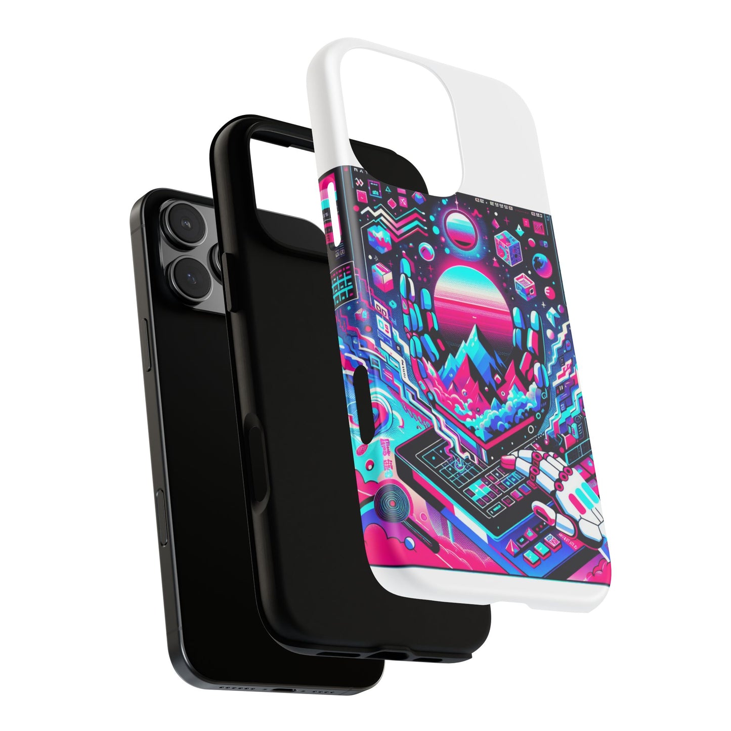 ratio-proof aura protective phone case with 3d wrap design, uv protection, and shock absorption for anime and comic culture fans