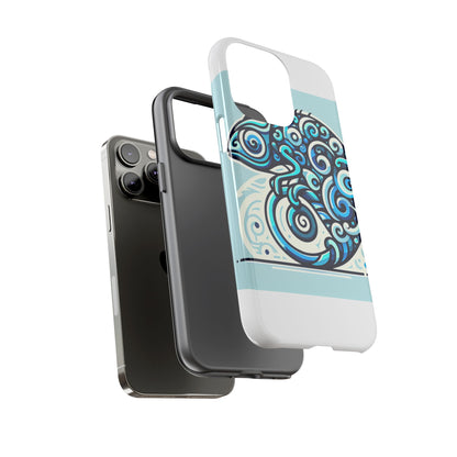 Vibrant 3D Wrap Protective Phone Case with Playful Chameleon Design in Blue – Unique Accessory for Self-Expression Compatible with iPhone 13, 14, 15 & 16 – all models including Pro, Pro Max & Plus