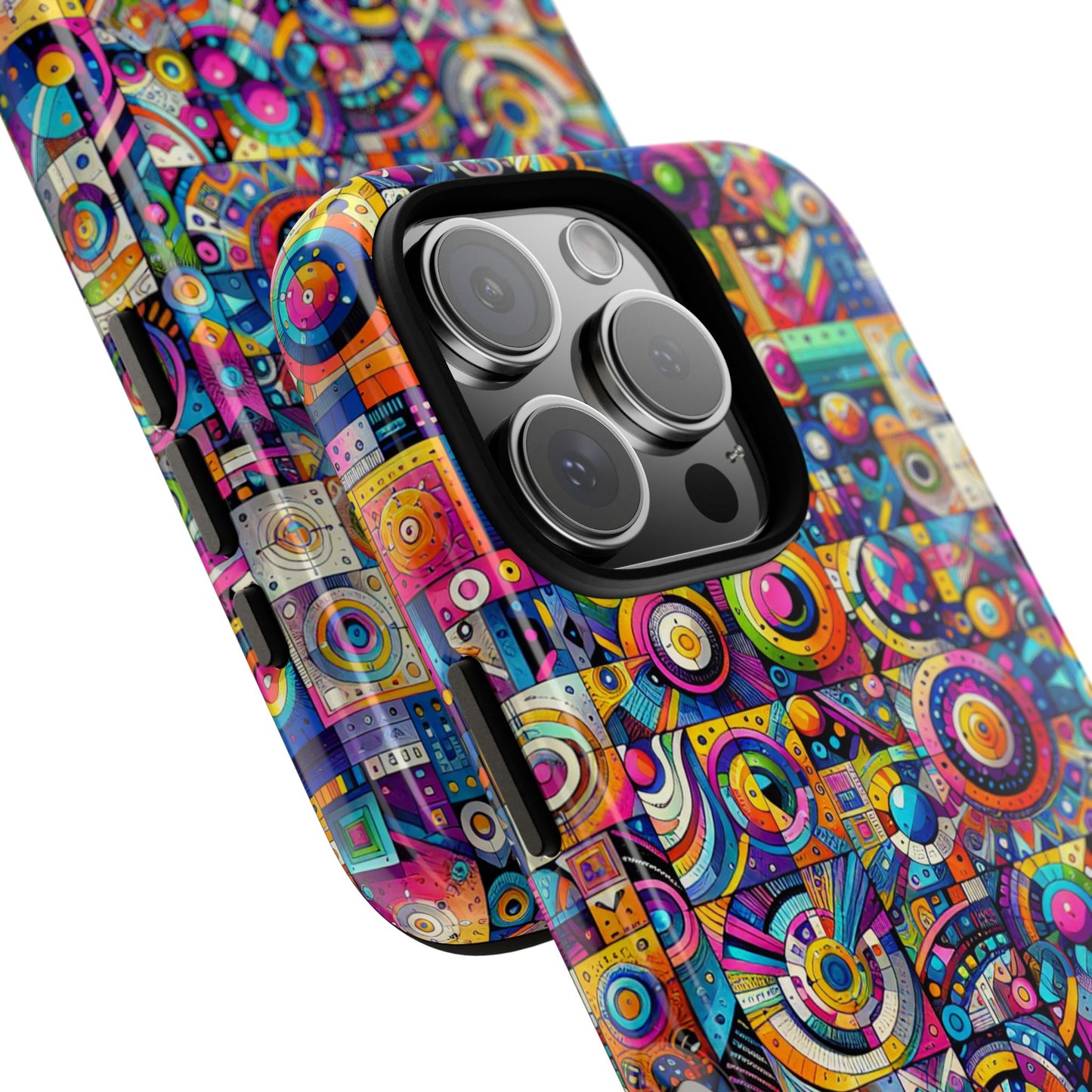 pattern image 3 vibrant shockproof phone case for anime and comic fans - stylish protection and colourful art finish – compatible with iphone 13, 14, 15 & 16 – all models including pro, pro max & plus