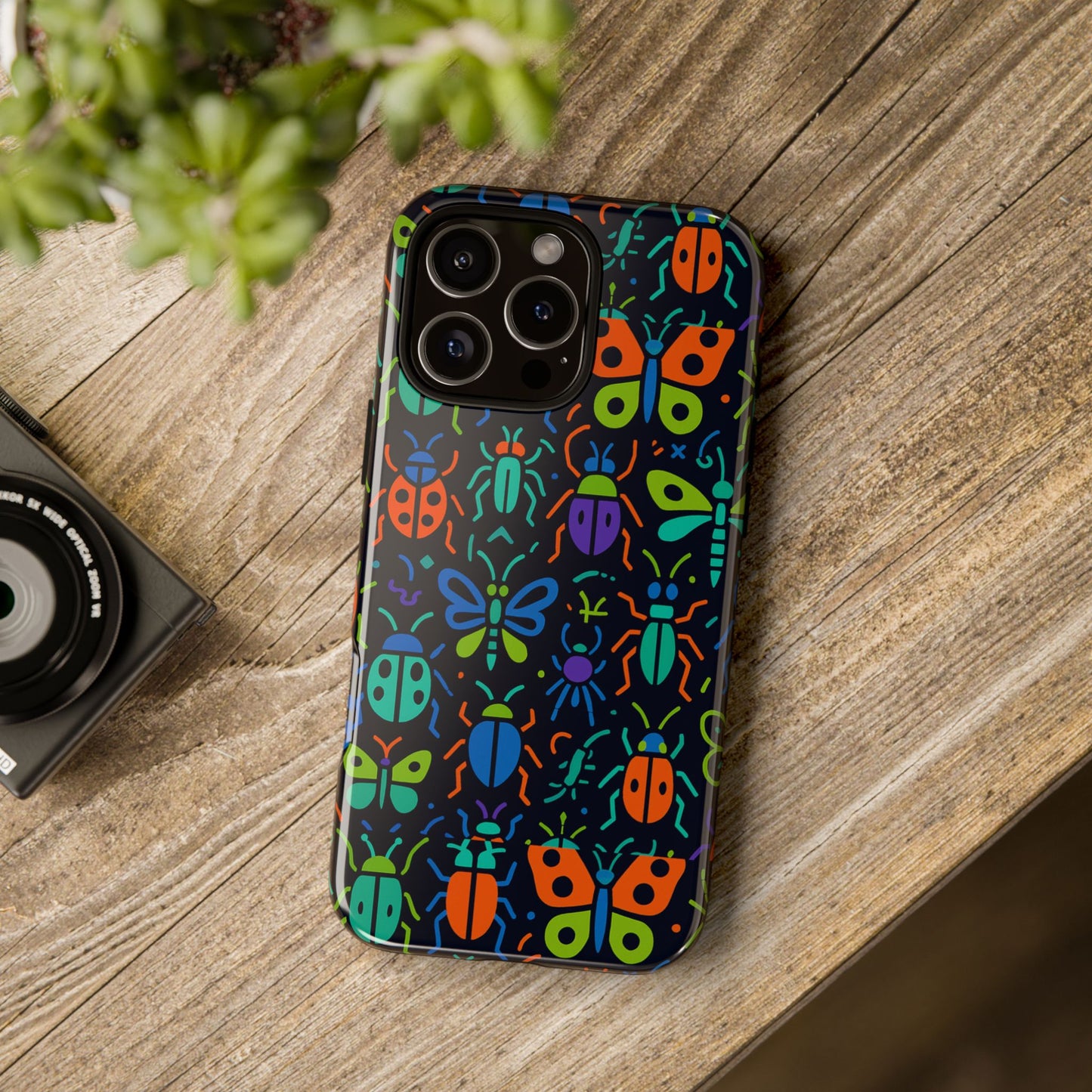 vibrant 3d insect phone case colourful stylish protective cover unique design for men and women compatible with iphone 13, 14, 15 & 16 – all models including pro, pro max & plus