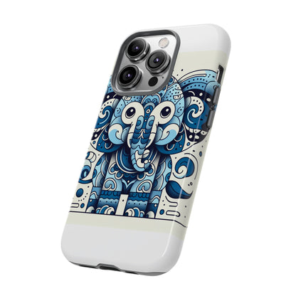 Vibrant 3D Elephant Print Protective Phone Case with Colourful Graphic Design – Stylish Accessory Compatible with iPhone 13, 14, 15 & 16 – all models including Pro, Pro Max & Plus