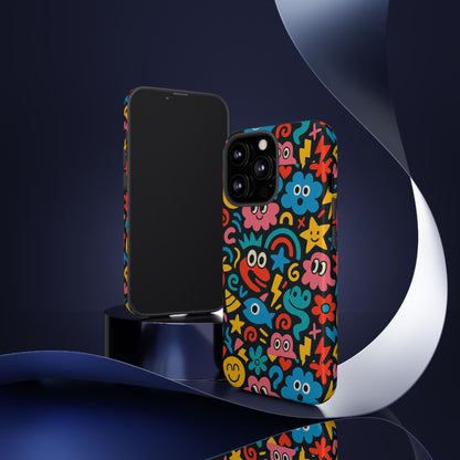 Vibrant Cartoon Protective Phone Case with 3D Wrap Design for Creative Expression – Compatible with iPhone 13, 14, 15 & 16 – All Models Including Pro, Pro Max & Plus