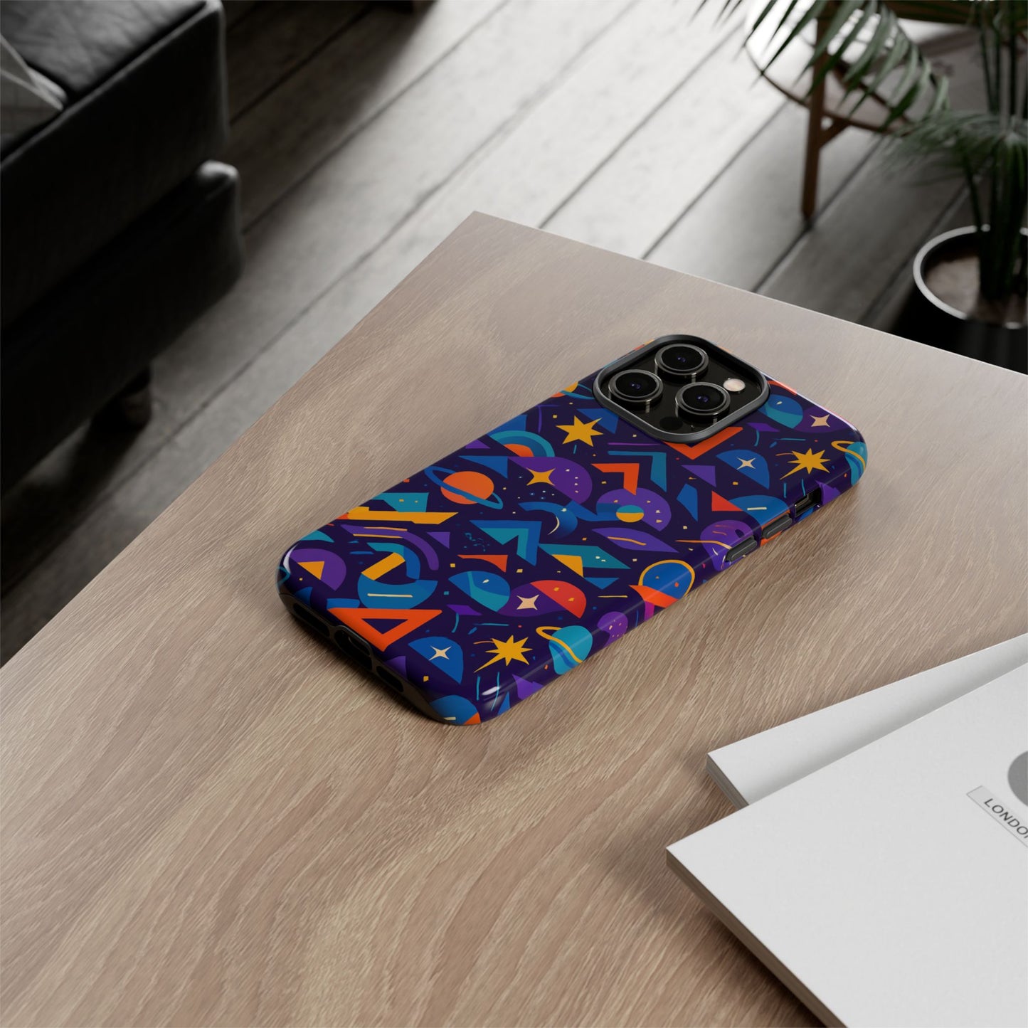 vibrant geometric 3d wrap protective phone case for unique accessories lovers compatible with iphone 13, 14, 15 & 16 – all models including pro, pro max & plus