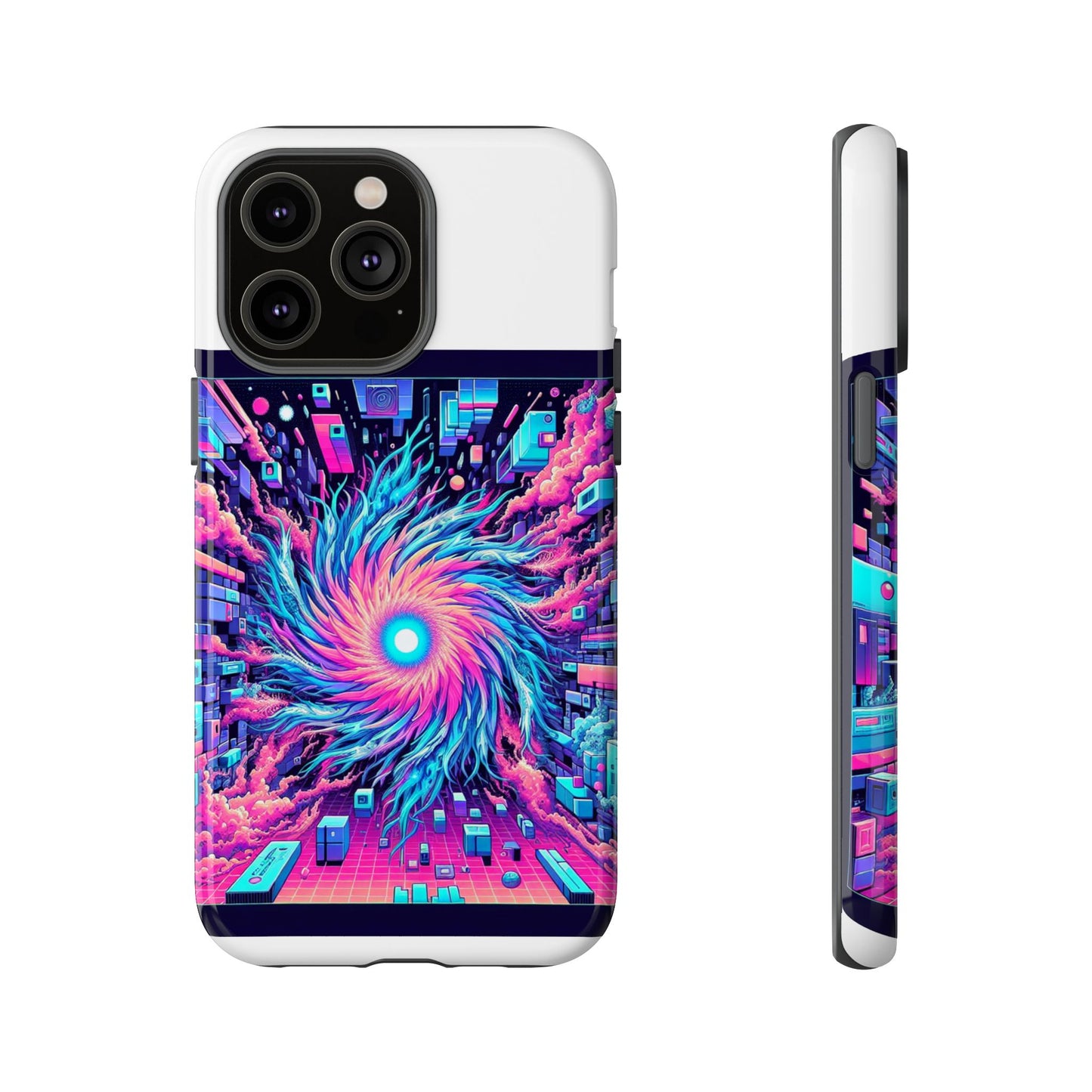 grass level 9000 protective phone case with 3d wrap design, uv protected and shock absorbent, fun retro style for anime lovers, ideal gift for tech enthusiasts