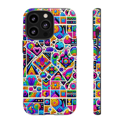 Pattern Image 4 Vibrant Anime Retro Shockproof Phone Case for Men Women