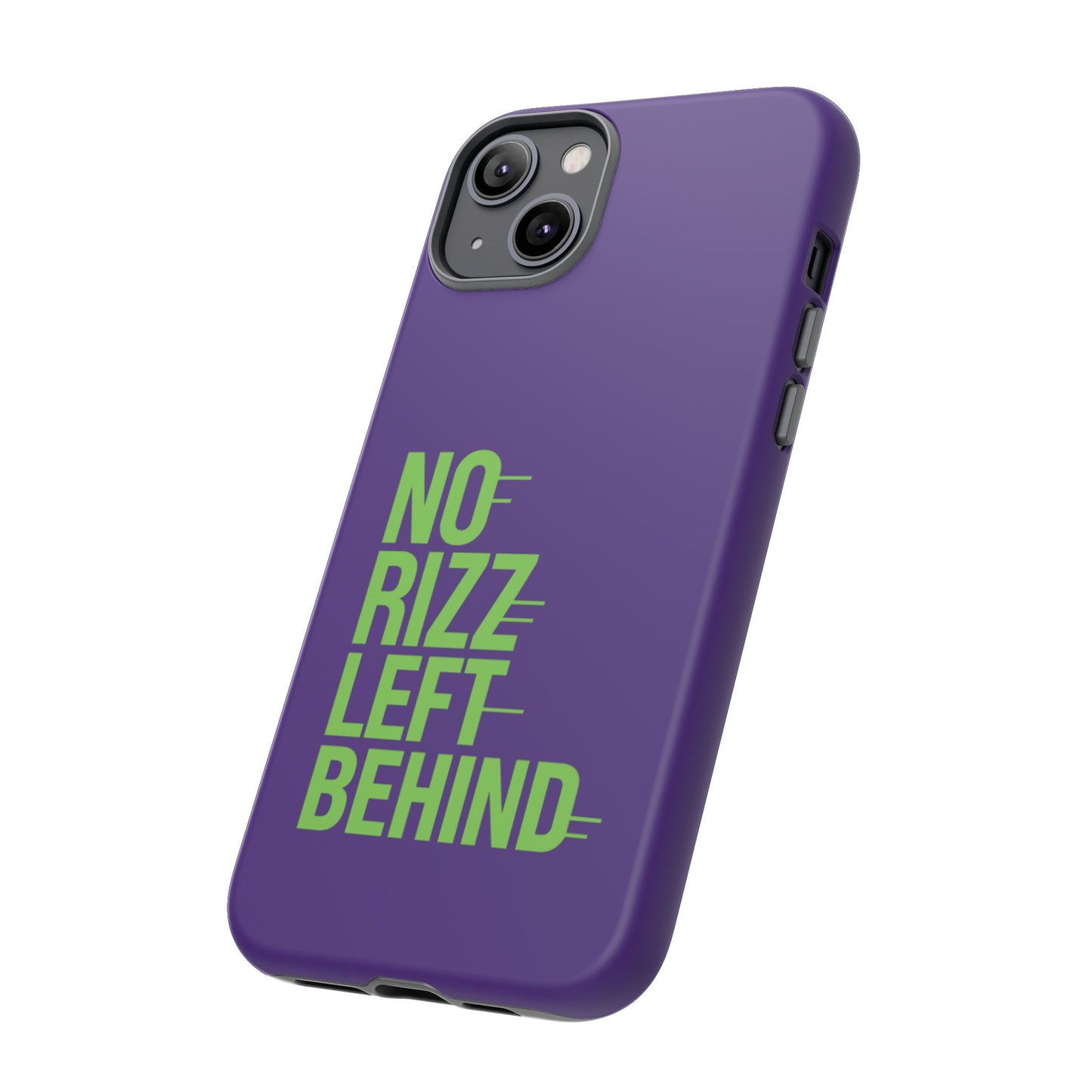 tough phone case - no rizz left behind - durable, stylish protection for active lifestyles - impact-resistant, dual layer, shock-absorbing tpu - perfect gift for tech lovers