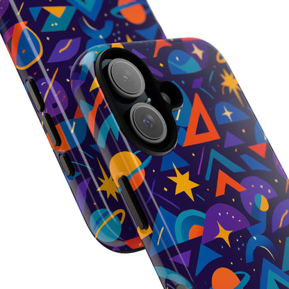 Vibrant Geometric 3D Wrap Protective Phone Case for Unique Accessories Lovers Compatible with iPhone 13, 14, 15 & 16 – all models including Pro, Pro Max & Plus