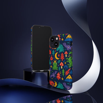 Vibrant 3D Wrap Protective Phone Case with Playful Fantasy Design for Unique Smartphone Accessories Compatible with iPhone 13, 14, 15 & 16 – all models including Pro, Pro Max & Plus