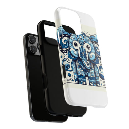 Vibrant 3D Elephant Print Protective Phone Case with Colourful Graphic Design – Stylish Accessory Compatible with iPhone 13, 14, 15 & 16 – all models including Pro, Pro Max & Plus