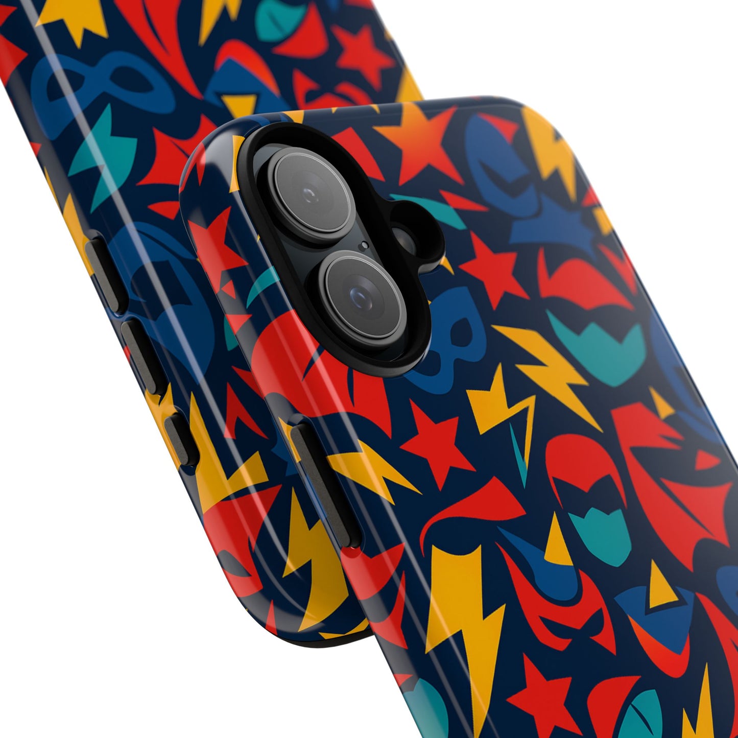 vibrant superhero protective phone case with 3d wrap design – stylish unisex protection for smartphones compatible with iphone 13, 14, 15 & 16 – all models including pro, pro max & plus