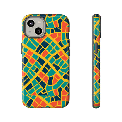 Multicolour Geometric 3D Wrap Protective Phone Case Stylish Accessory for Men and Women Vibrant Design Ideal for Unique Expression Compatible with iPhone 13, 14, 15 & 16 – all models including Pro, Pro Max & Plus