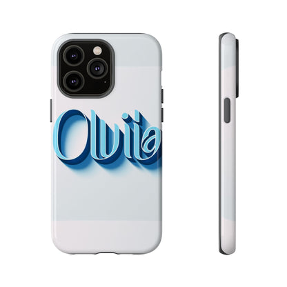 Olivia Blue Anime Comic Style 3D Wrap Shockproof Phone Case for Women and Girls Durable UV Protected Silicone Cover with Glossy or Matte Finish