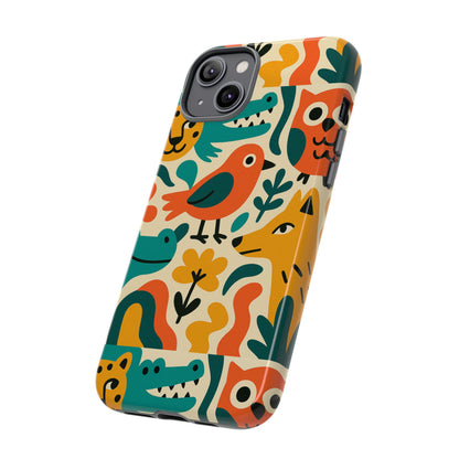 Vibrant Animal Print Protective Phone Case with 3D Wrap Design for Unique Style and Expression Compatible with iPhone 13, 14, 15 & 16 – all models including Pro, Pro Max & Plus
