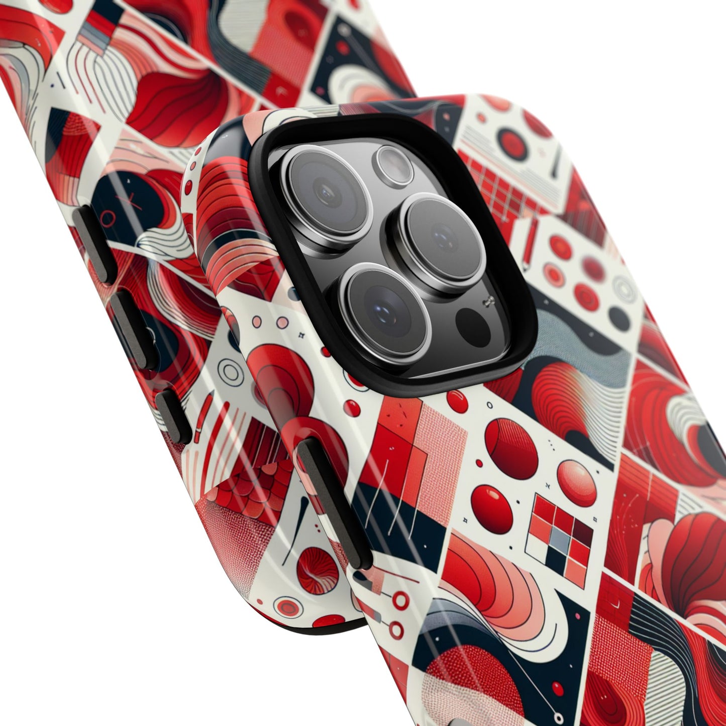 pattern image 7 vibrant 3d wrap phone case for anime and comic fans - bold geometric design for stylish protection compatible with iphone 13, 14, 15 & 16 – all models including pro, pro max & plus