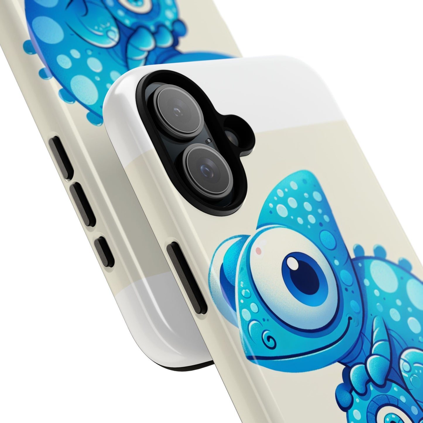 vibrant 3d cartoon chameleon phone case for adults and teens stylish protection compatible with iphone 13, 14, 15 & 16 – all models including pro, pro max & plus