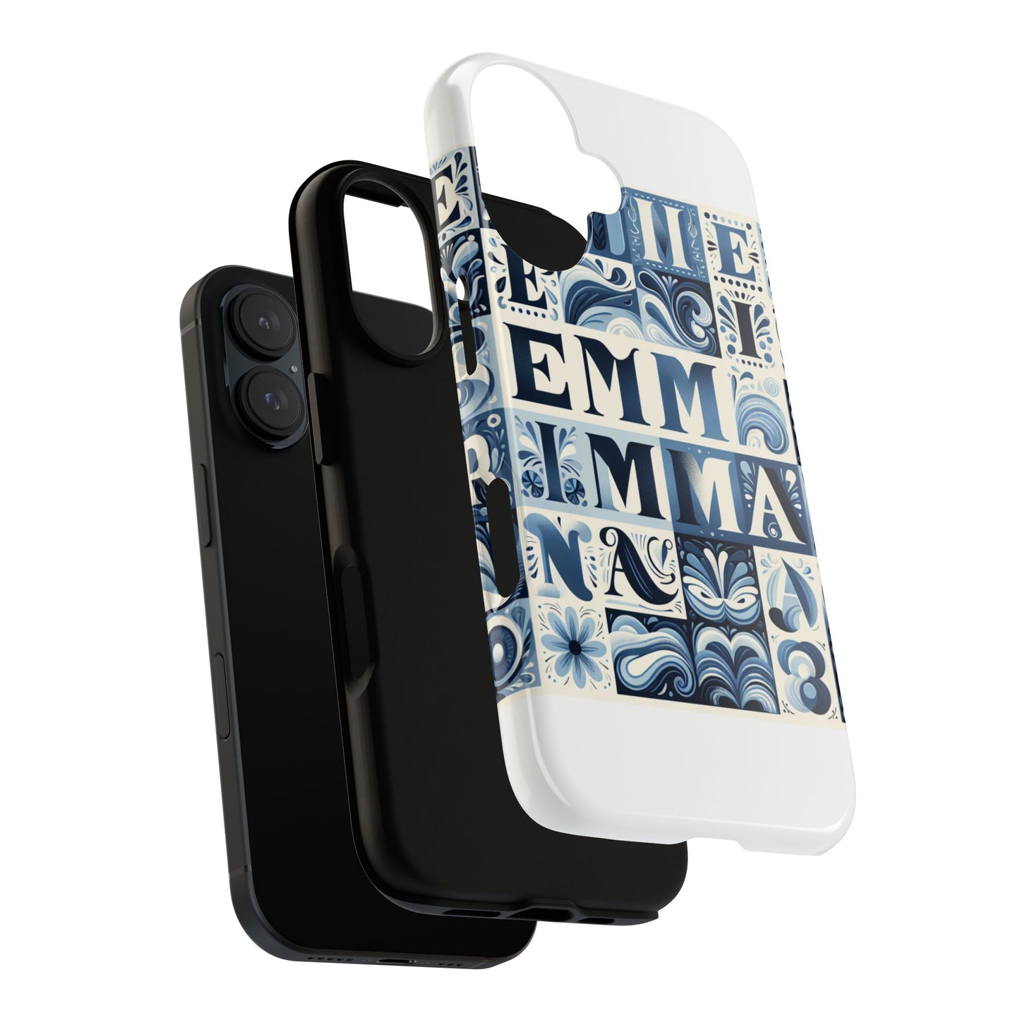 vibrant 3d alphabet design protective phone case in blue for stylish smartphone accessories compatible with iphone 13, 14, 15 & 16 – all models including pro, pro max & plus